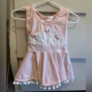 Dollcake eyelet Pom dress 12m